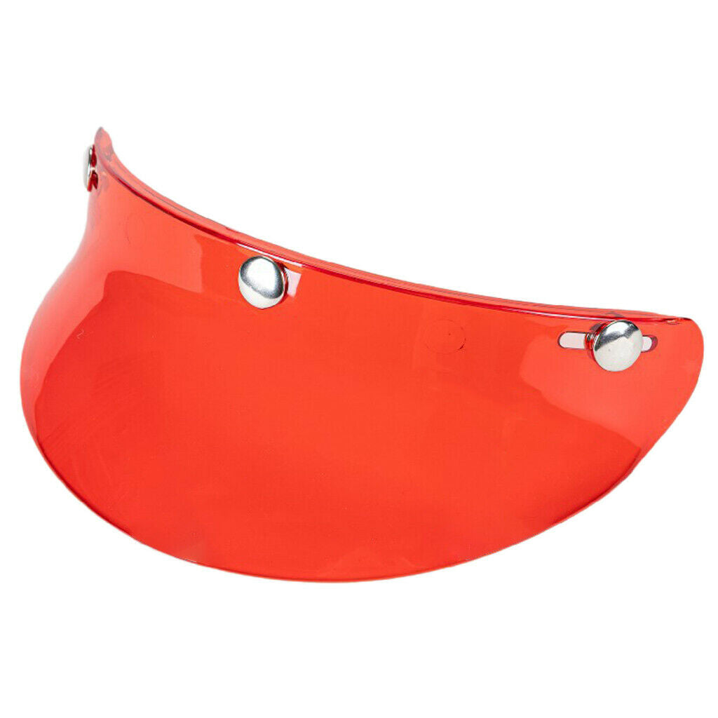 3Pcs 3-Snap Motorcycle Helmet Visor Peak UV Sunshield Open Face Sun Shade