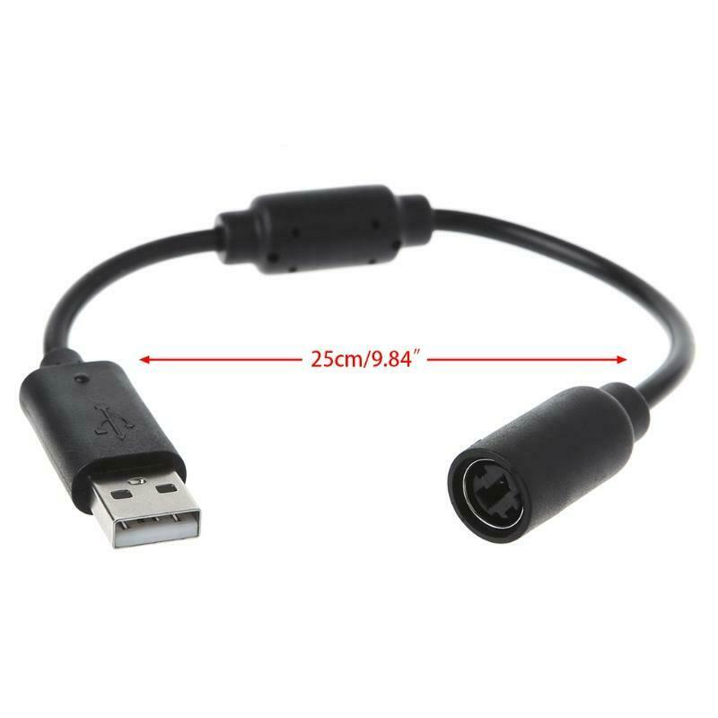 USB Breakaway Cable Adapter Cord Replacement For Xbox 360 Wired Game Controller