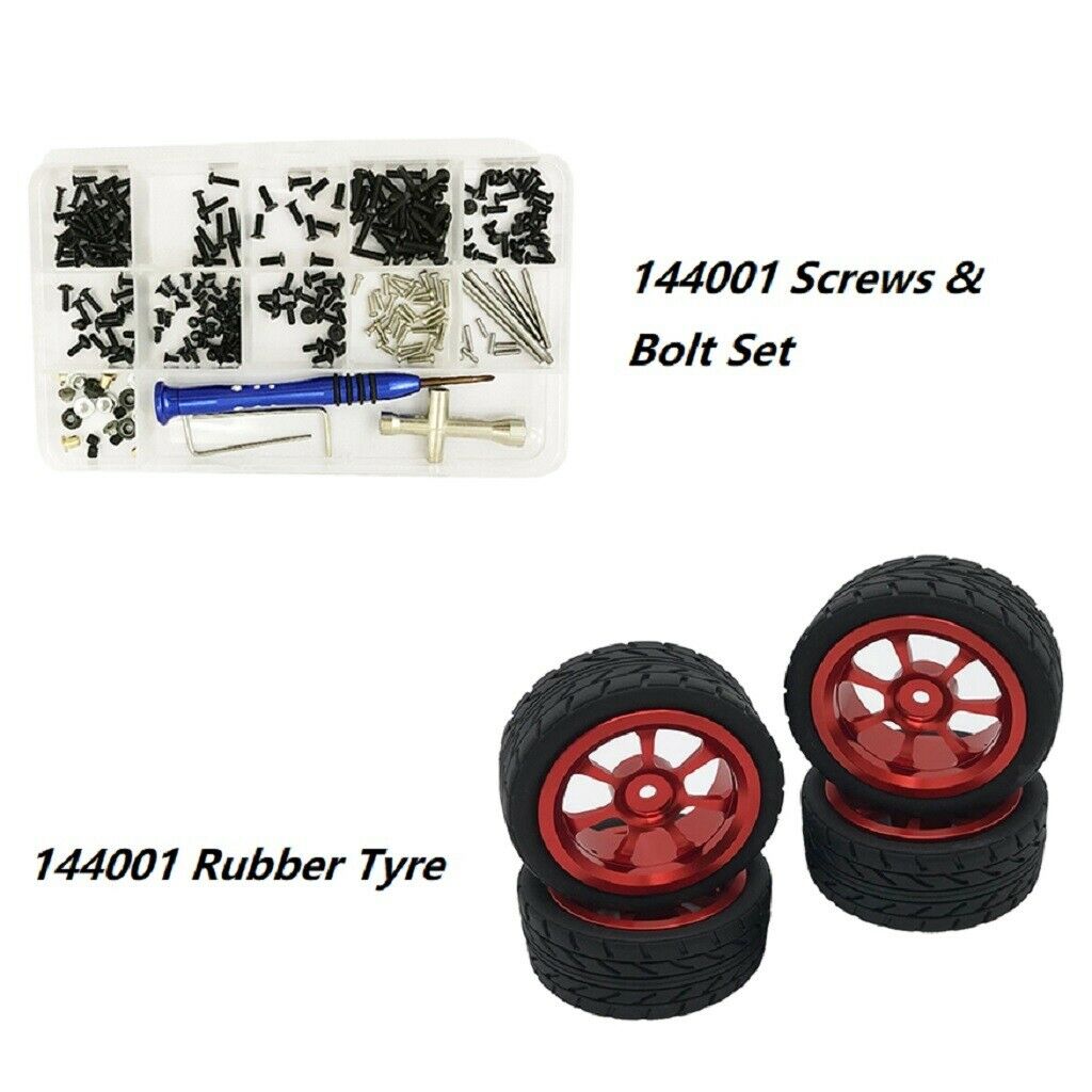 Screws Bolt Repair Tool Box Set with Tire for Wltoys 1/14 144001 RC Car