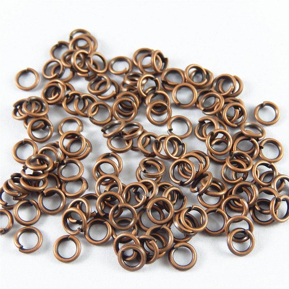 500 pcs Retro Copper Red Jump Rings Alloy For DIY Crafting Jewelry Making 9x1mm