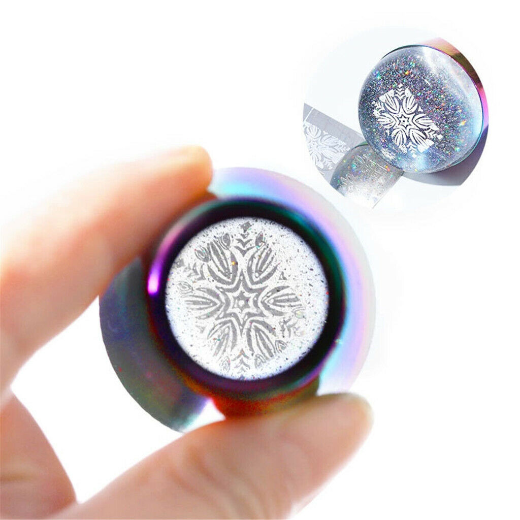Nail Stamper Holographic Silicone Jelly Stamper For Nail Art Stamping Plate