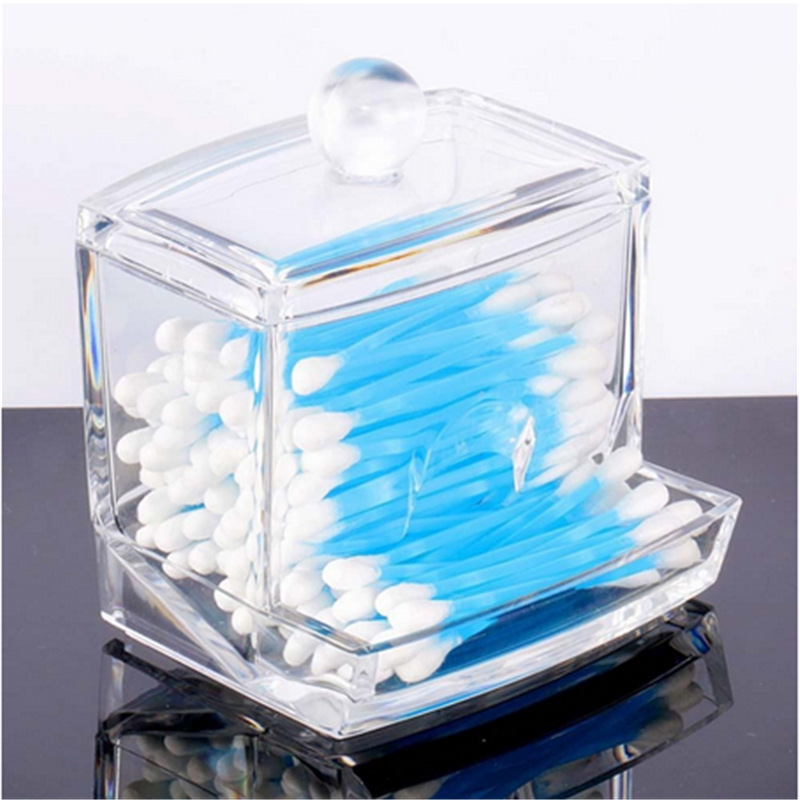 Clear Makeup Cotton Bud Holder Toothpick Case Swab Stick Box Storage Case UK New