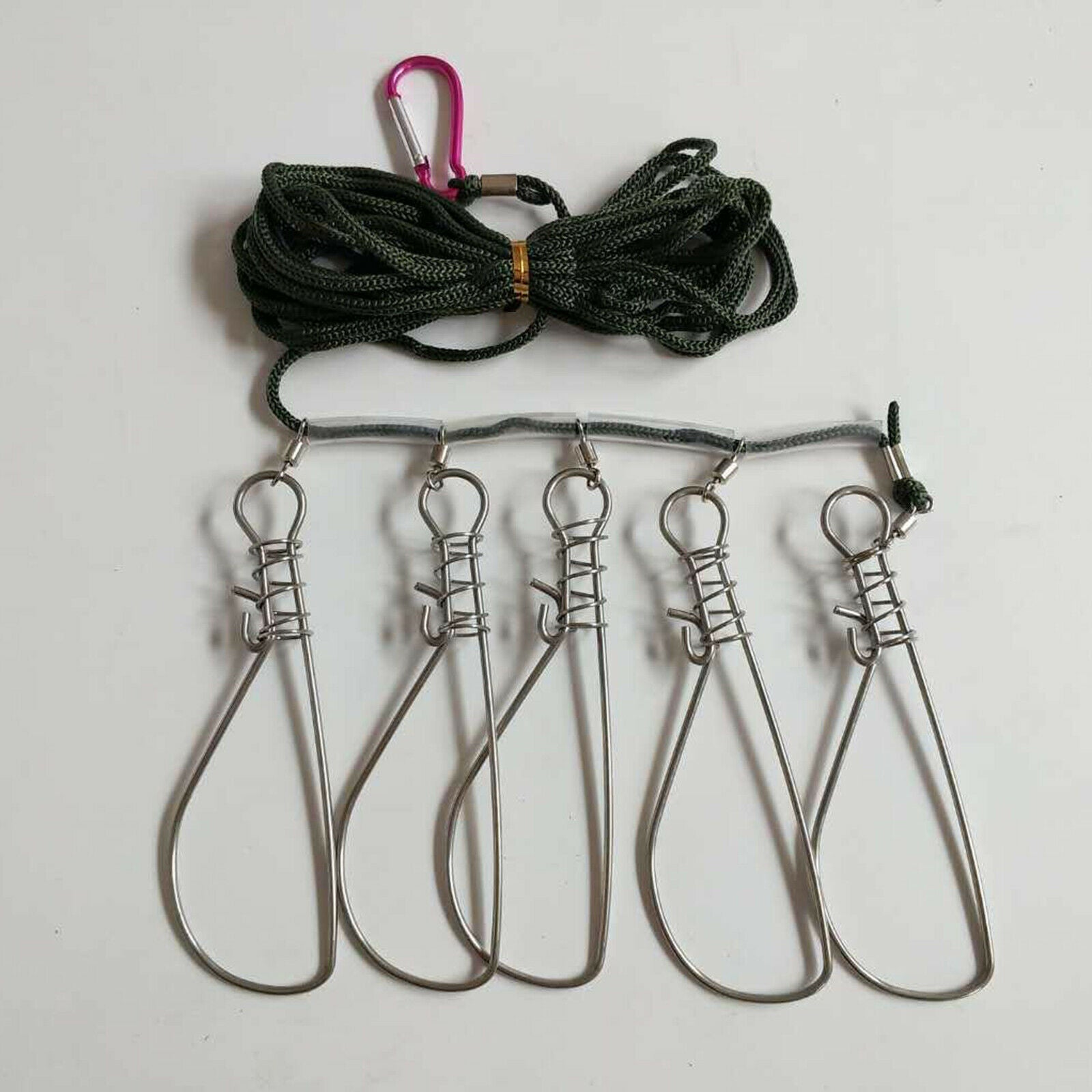 5 in 1 Live Fish Lock 5 Snaps Large Live Fish Lock Buckle for Lure Fishing