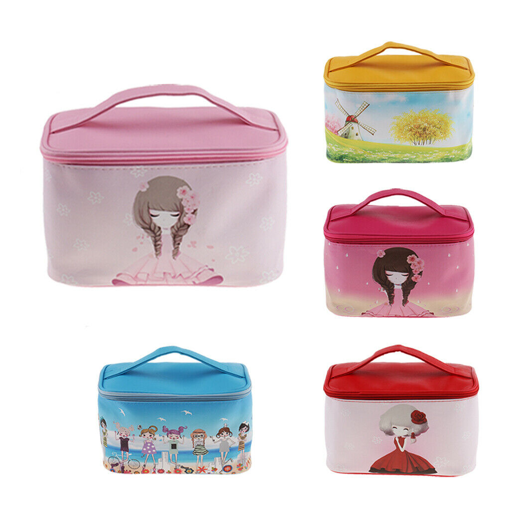 Travel Makekup Box Bag Cosmetic Pouch Holder Toiletry Organizer Zipper Case -