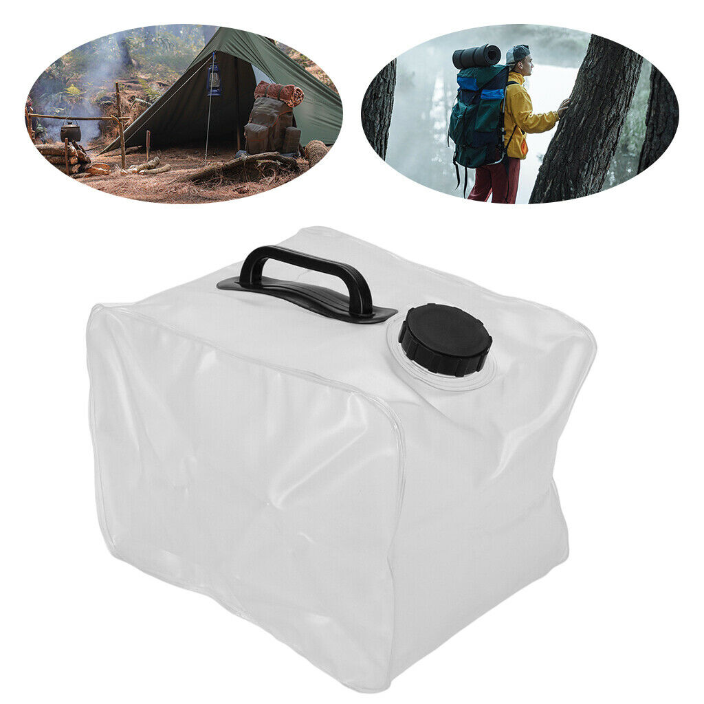 10L Foldable Water Bag Water Container PVC Outdoor Backpack Water Carrier