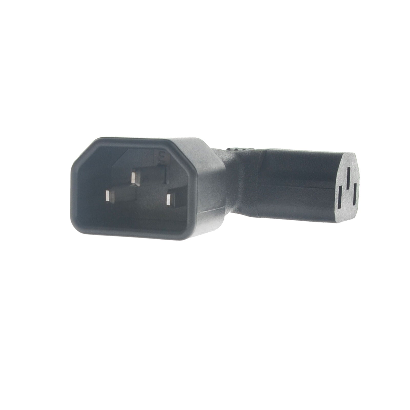 Travel IEC320-C13 Male to C14 Female 90 Degree Right Angle Angled Power Adapter