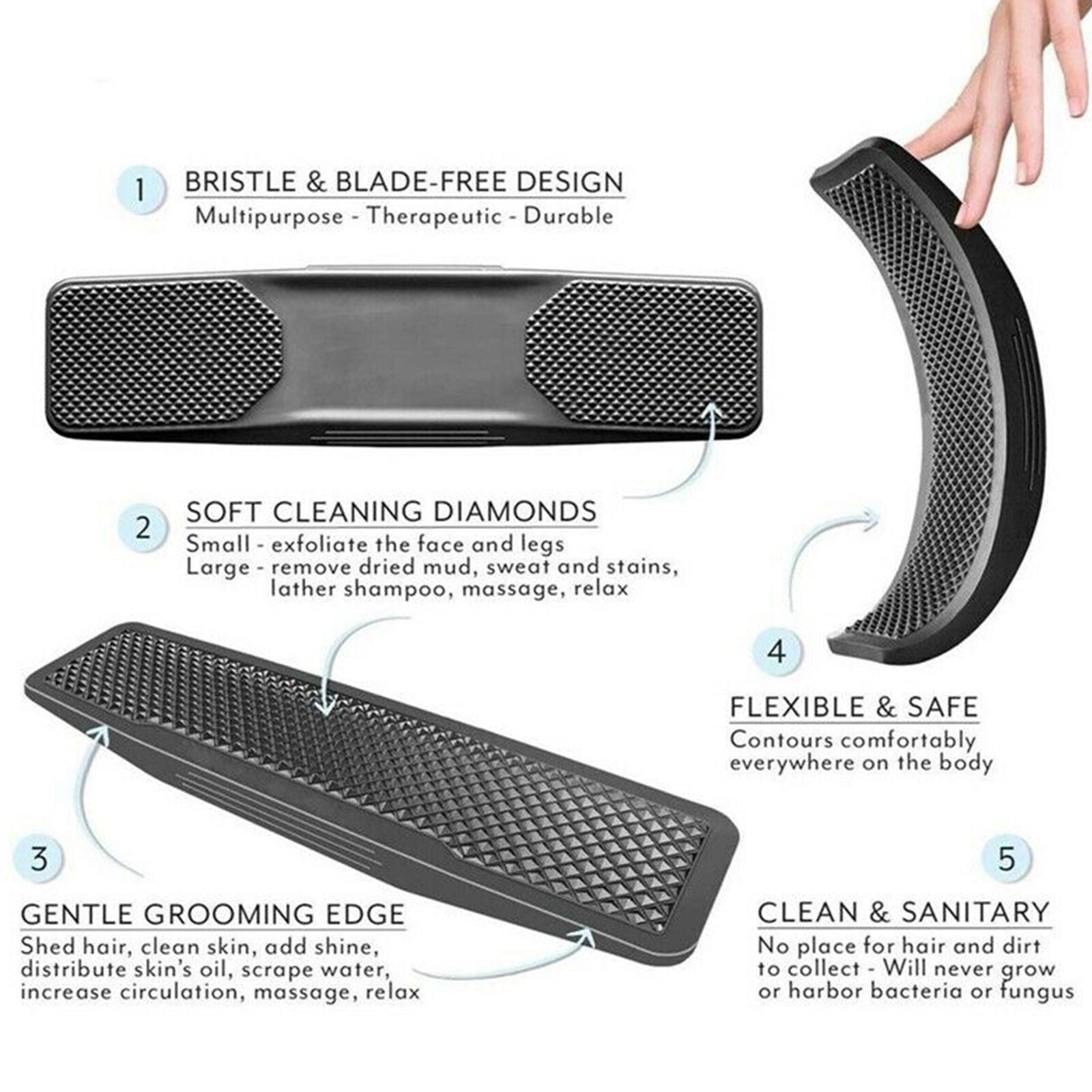 Shedding Grooming Massage Brush Horse Hairs Combs Pet Horse Grooming