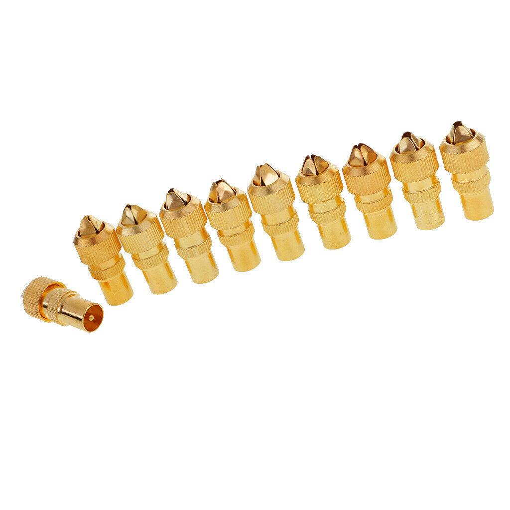 10-part HF connector adapter for TV air coaxial cables RG6 and RG59