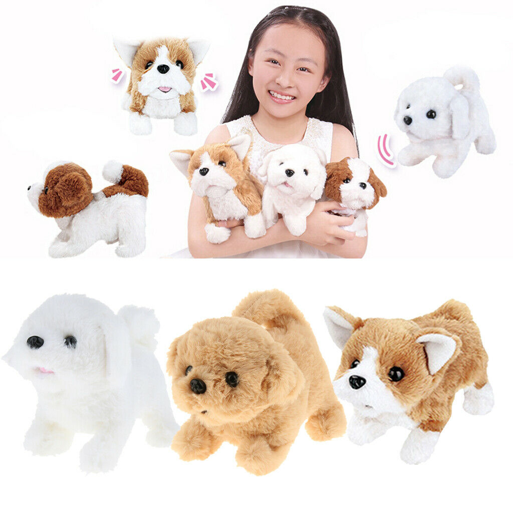Smart Plush Dog Robot Puppy Kids Interactive Toys White Bichon Frise