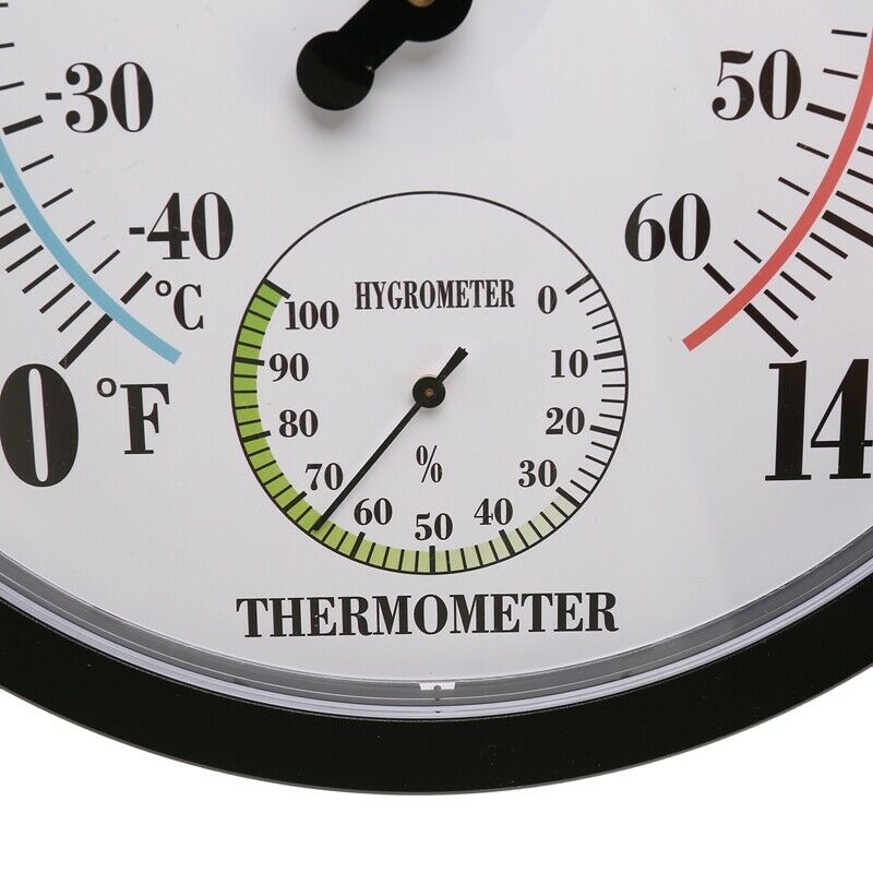 10 inch Indoor Outdoor No Battery Weather Thermometer Hygrometer Wall HygrometT4