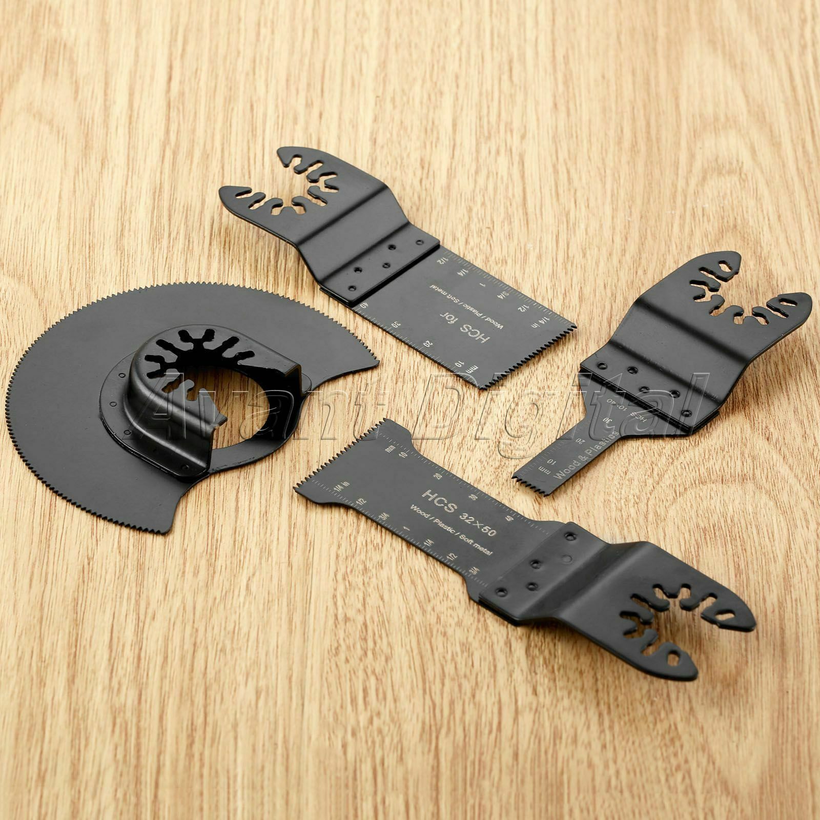 4pcs Mix Oscillating Tool Saw Blades Kit Cutter Plastic Stone Wood Cutting Tool