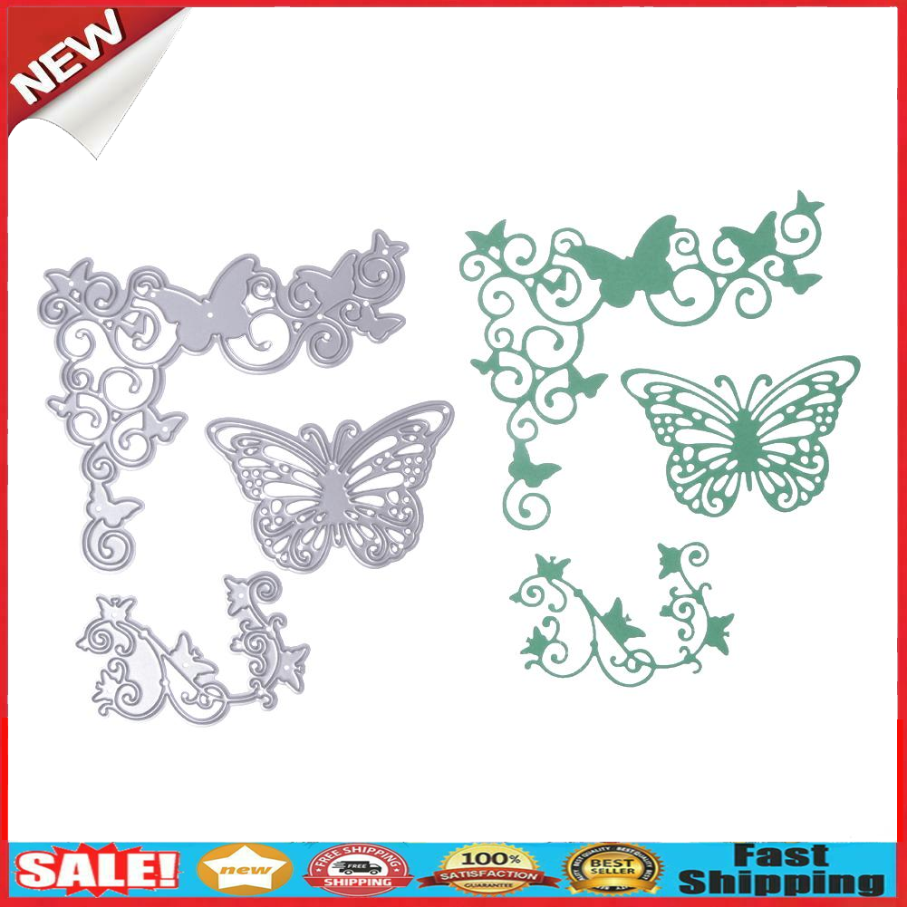 3pcs Metal Cutting Dies Stencils for DIY Scrapbooking Photo Album Butterfly @