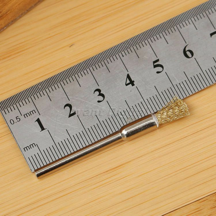 Brass Rotary Wire Wheel Pencil Polising Brushes Die Grinder Tool For Power 10PC