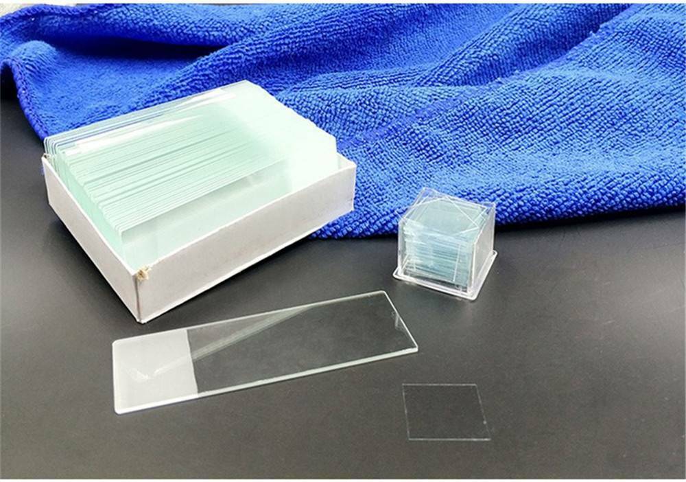 50PCS with 100PCS Square Cover Glass new Blank Microscope Slides