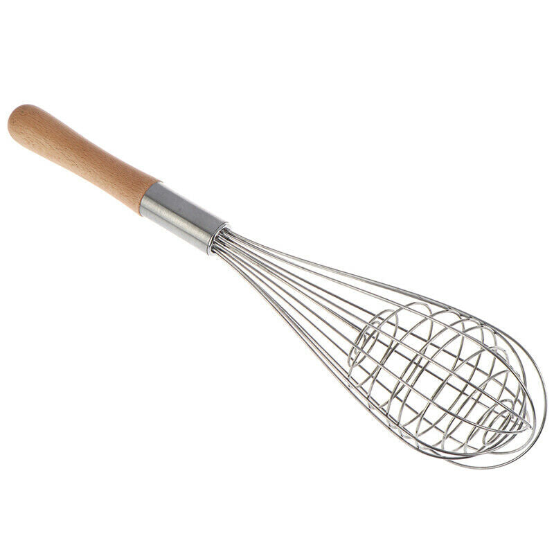 Wood handle Stainless Steel hand Beaters Kitchen Gadgets Egg Stirring WDDAU