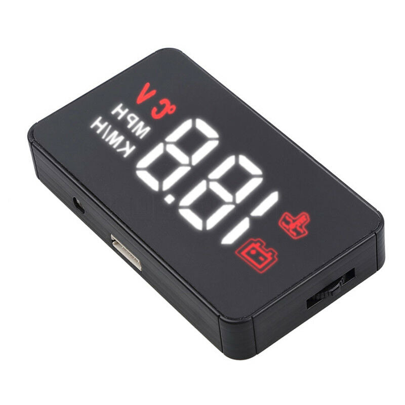 Car OBD2 HUD Overspeed Warning Windshield Projector Alarm System Head Up Display