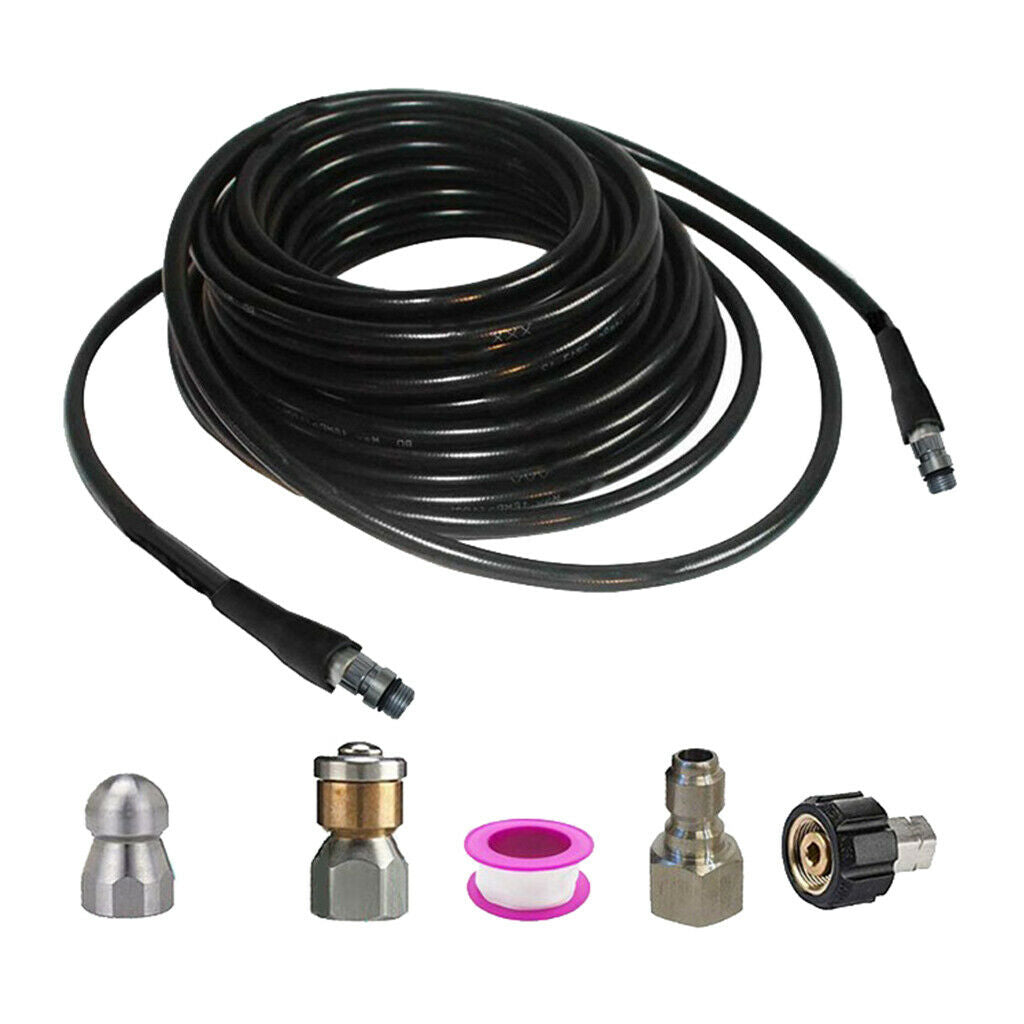 Pressure Washer Sewer Cleaning Jetter Quick Connector Set Anti-Explosion 15m