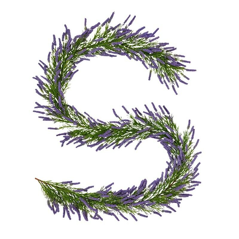 Artificial Lavender Ivy, Faux Lavender Leaves Vines Handmade Garland GreenerR6A7