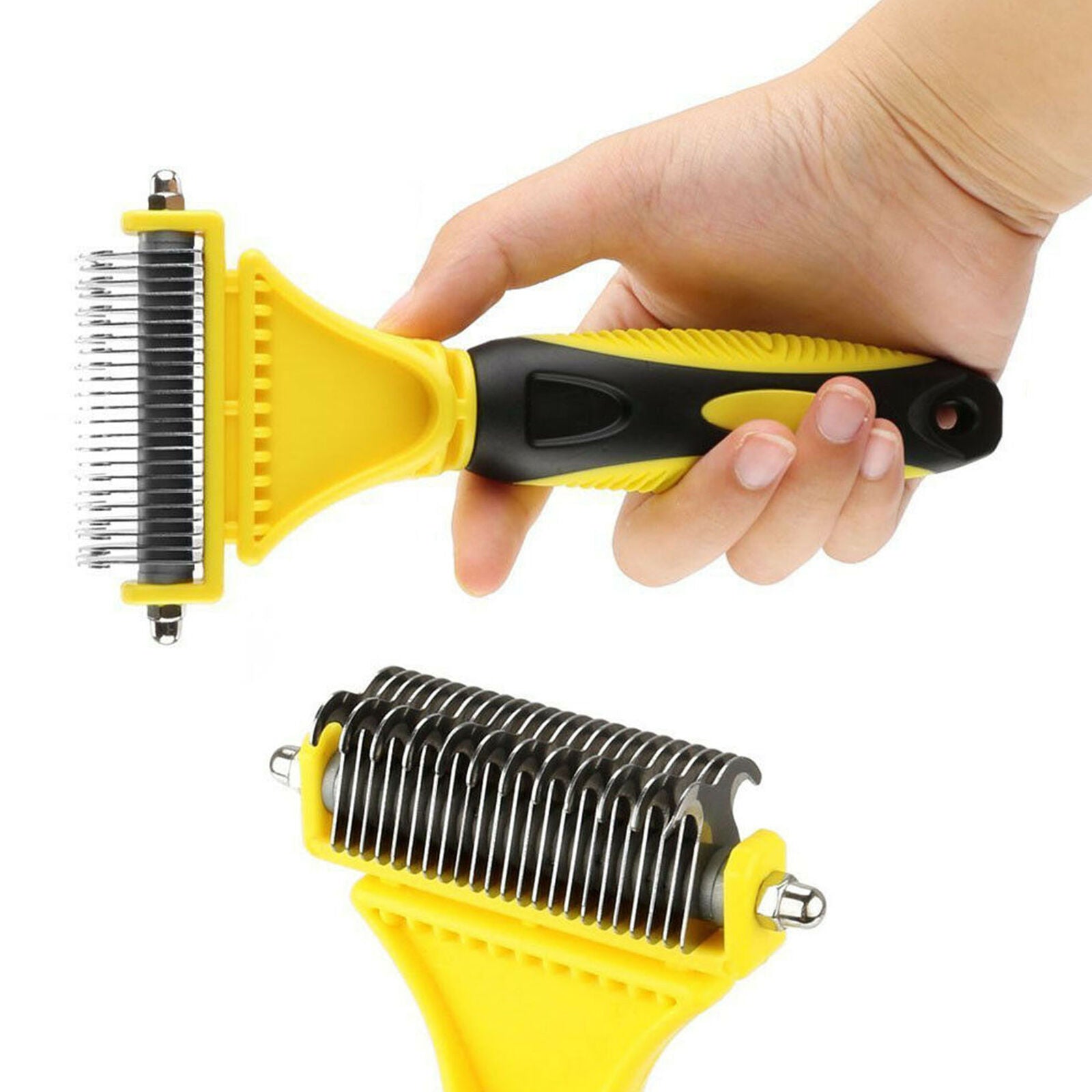 Pet Dog Cat Hair Fur Shedding Trimmer Grooming Dematting Rake Comb Brush Tool