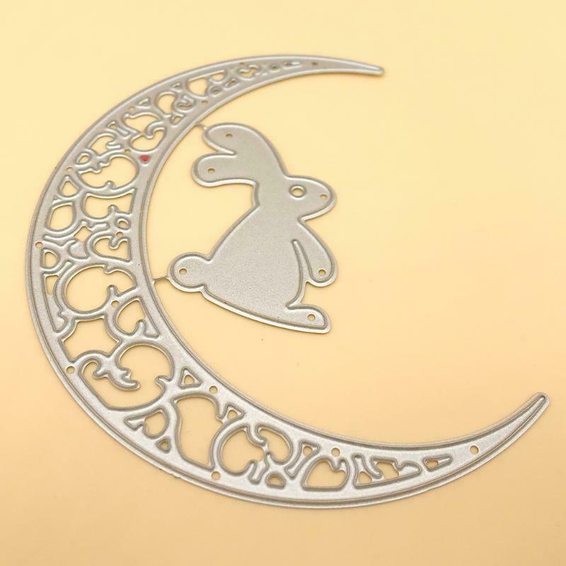 Easter Bunny Moon Metal Cutting Dies Stencil Scrapbooking DIY Album Stamp Paper