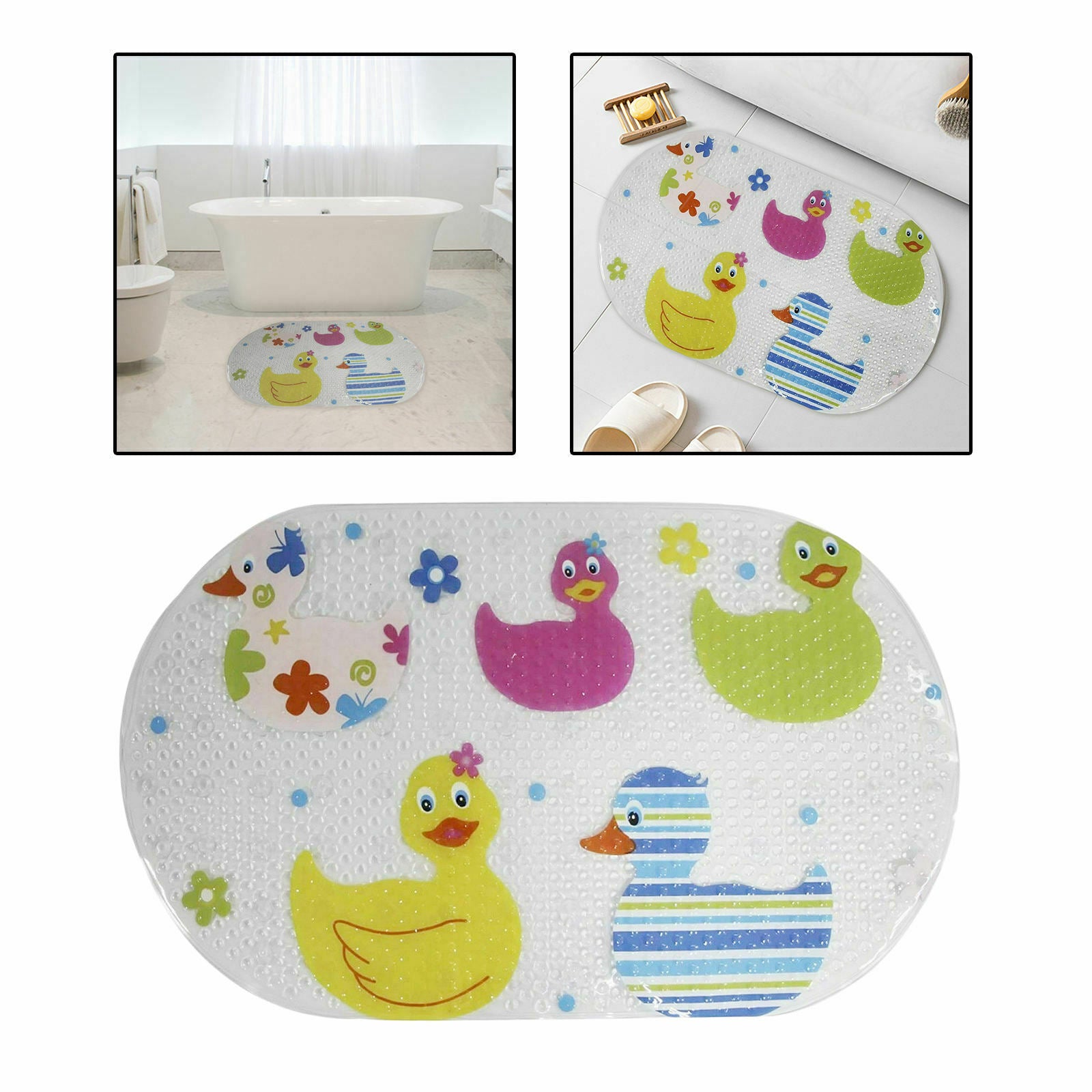 1PC Cartoon Bath Mats for Tub Non Slip 27x15 inch for Tub Shower Bath Room