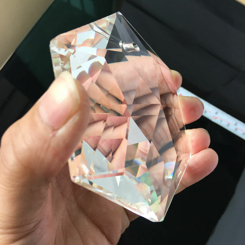100mm Chandelier Lamp Pendant Glass Hexagram Crystal Decoration Prism Suncatcher