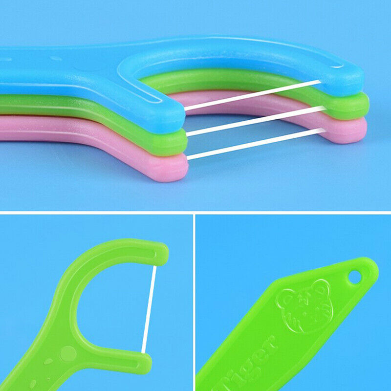 Fashion Dental Floss Stick Flossing String Toothpicks Flossers Tooth Clea.l8
