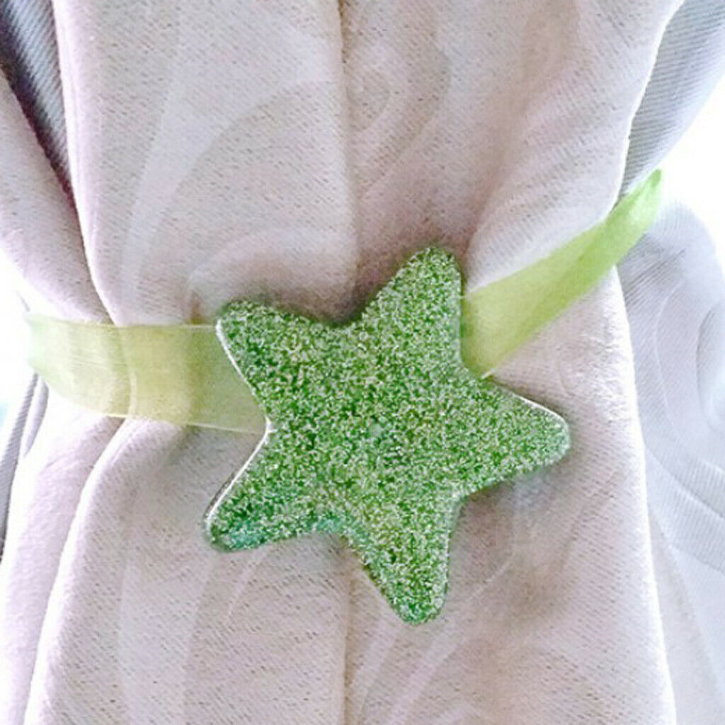 4x American European Style Star Curtain Tiebacks Holdbacks Tiers Brace Clips