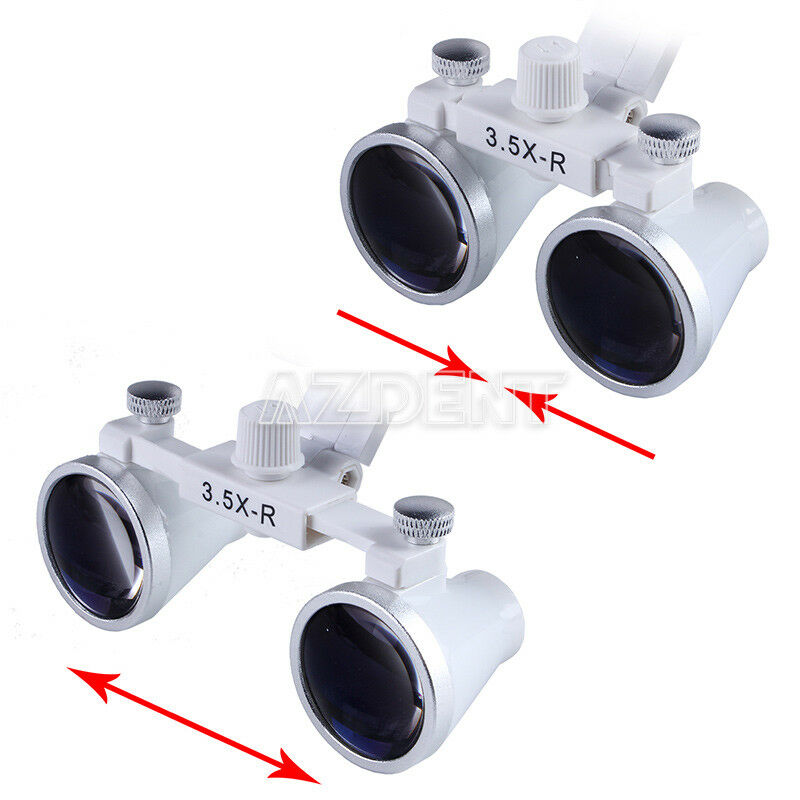 3.5X Loupes Dental Medical Surgical Binocular Headband Glass Magnifier White