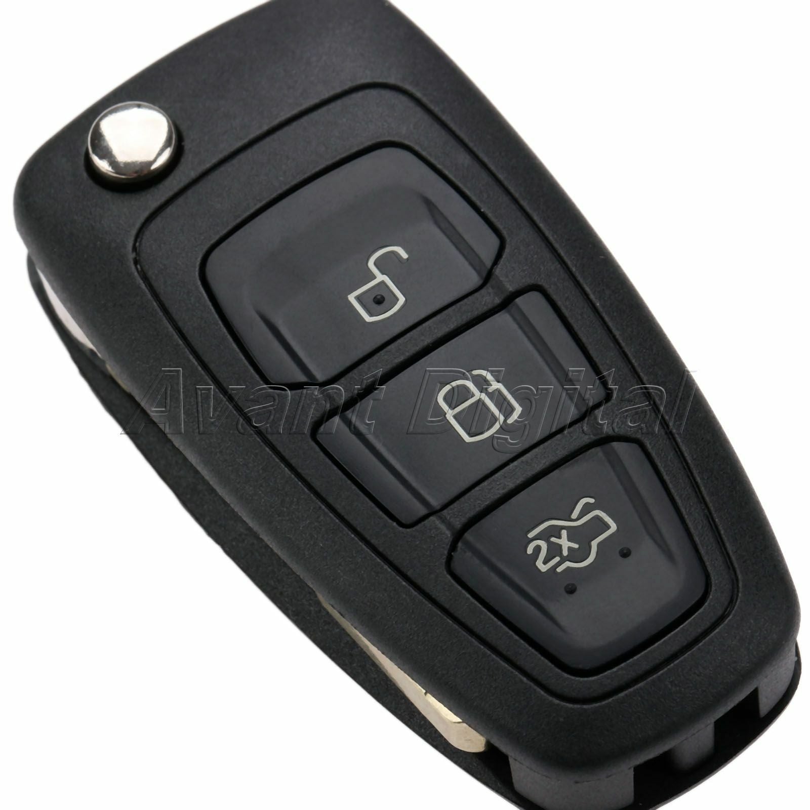 1Pc Remote Key Fob 3 BTN 433MHz 315MHz Folding/Flip Fit For Transit 2000-2006