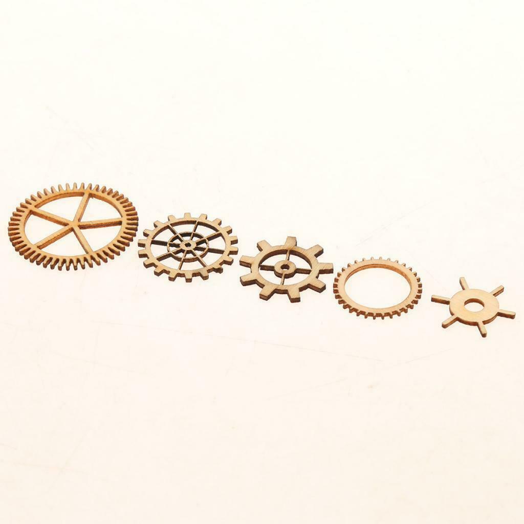 36 Pieces Punk Wood Shapes Crafts DIY Decor Embellishment Children Creative