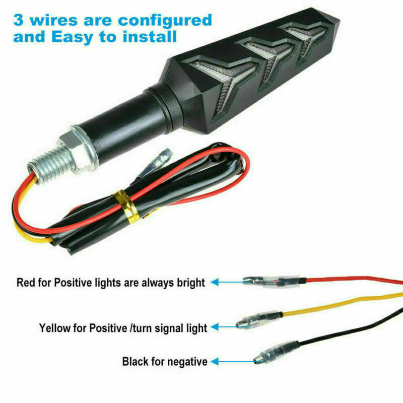 4 x Motorcycle LED Turn Signals Blinker Light For Kawasaki Ninja 250R Z300 Z250