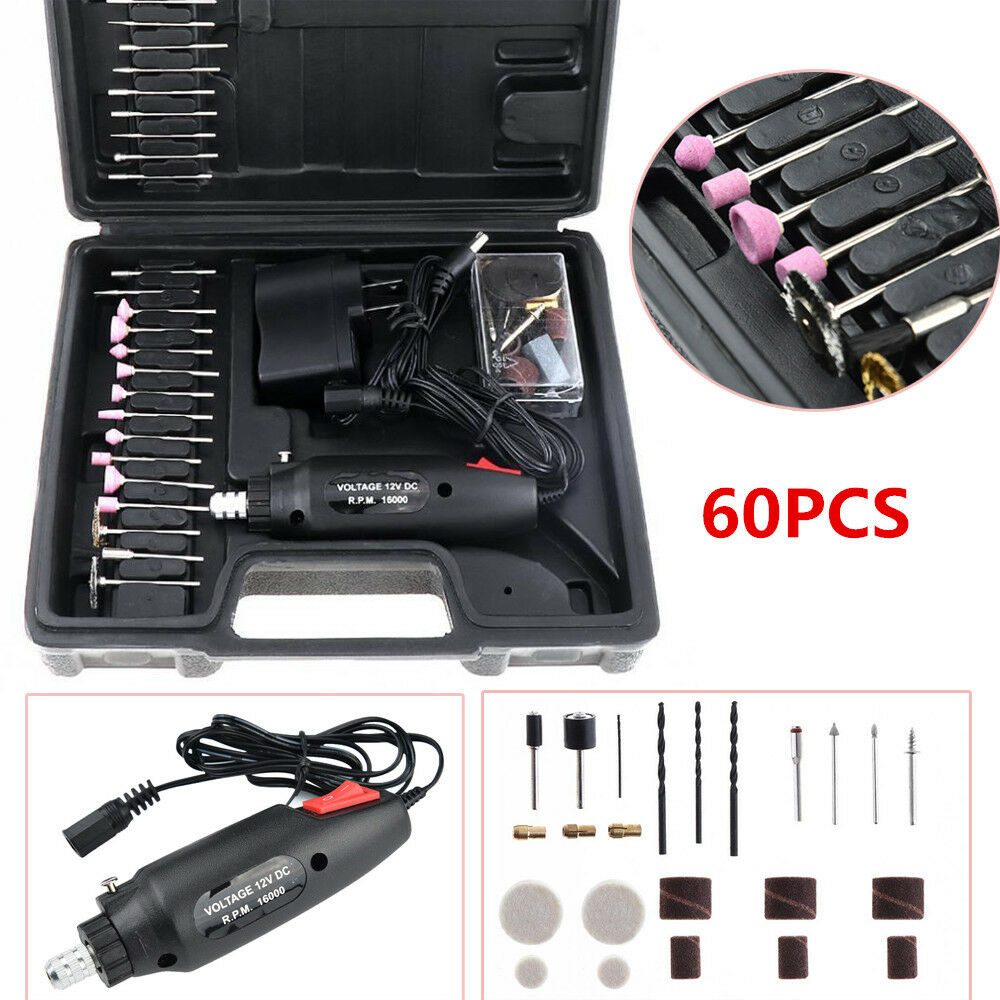 60PCS Rechargeable Electric Grinder Polishing Wheelhead Steel Wire Brush Drill