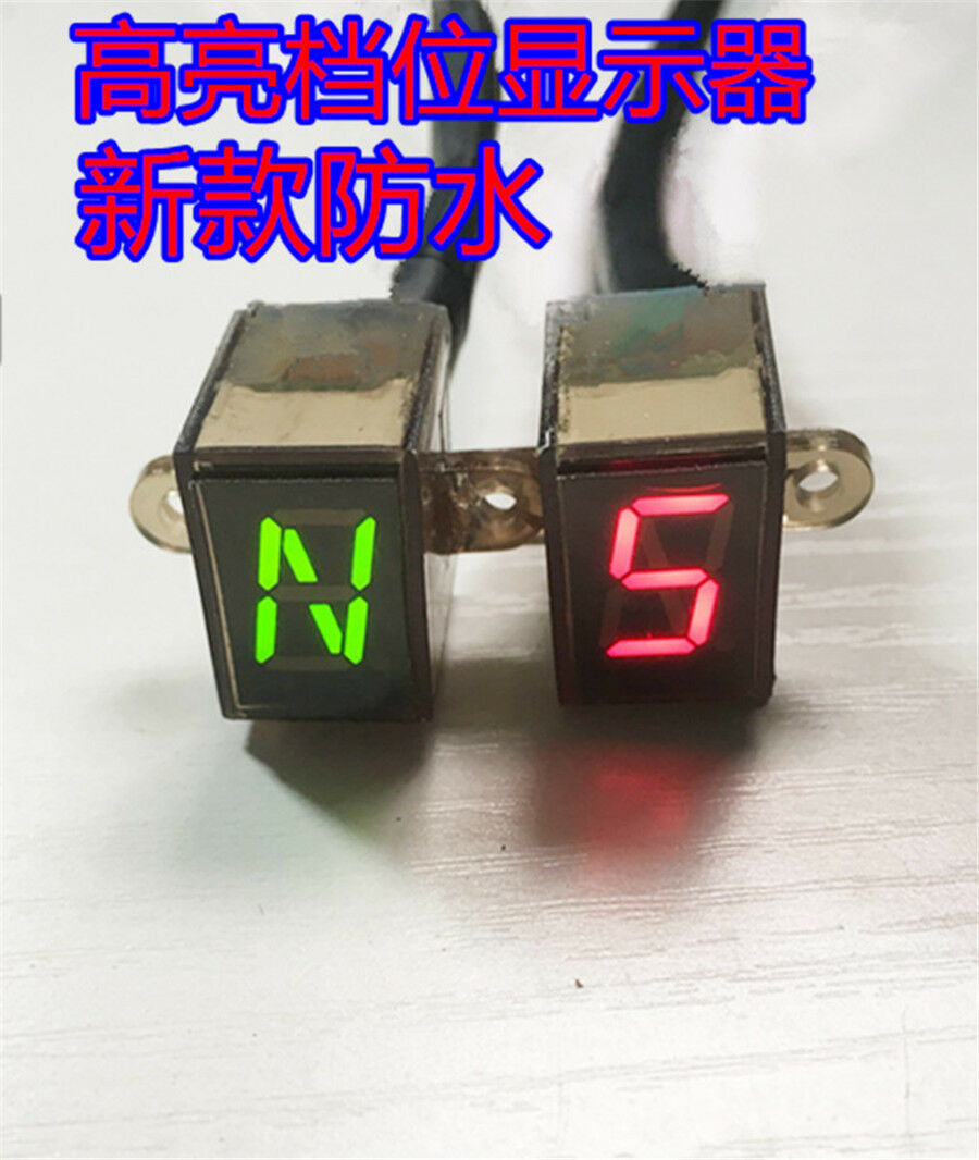 6 Speed N-6 Motorcycle Refit LED Digital Gear Shift Lever Display/Sensors 12V