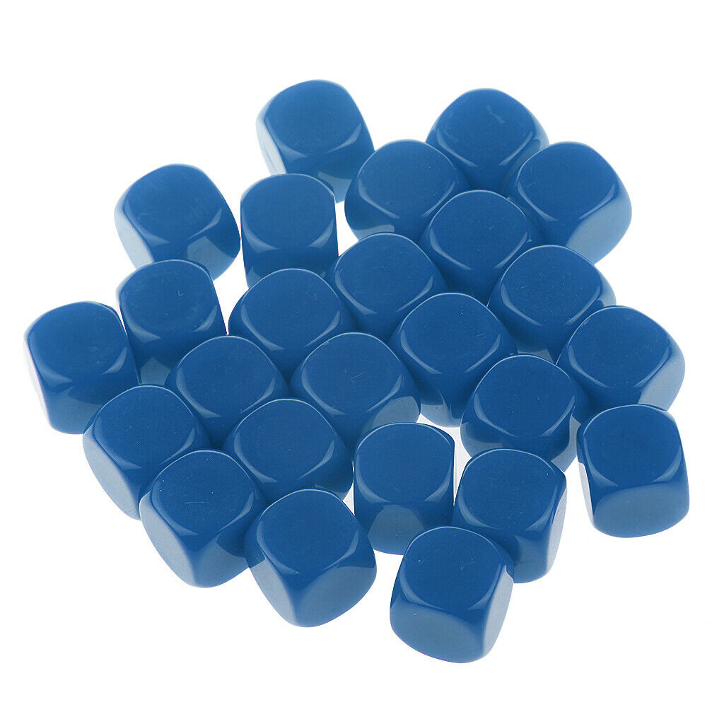 100x Blank D6 Six-sided Dices Cubes for Dragons D&D TRPG Party Game Supplies