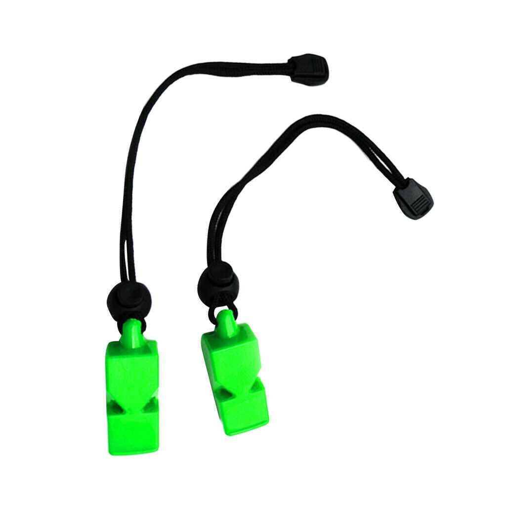 4 Pieces Safety Whistles Marine Whistles with Lanyard for Camping Hiking