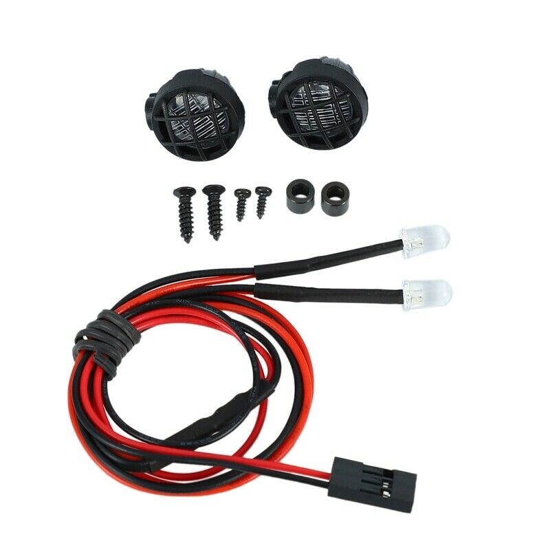 2Pcs LED Round White Light with Lampshade Kit for 1/10 RC Simulation Climbing I1
