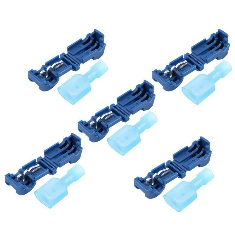 10 Pcs Electrical Cable Connectors Quick Splice Lock Wire Terminals Crimp Blu Kt