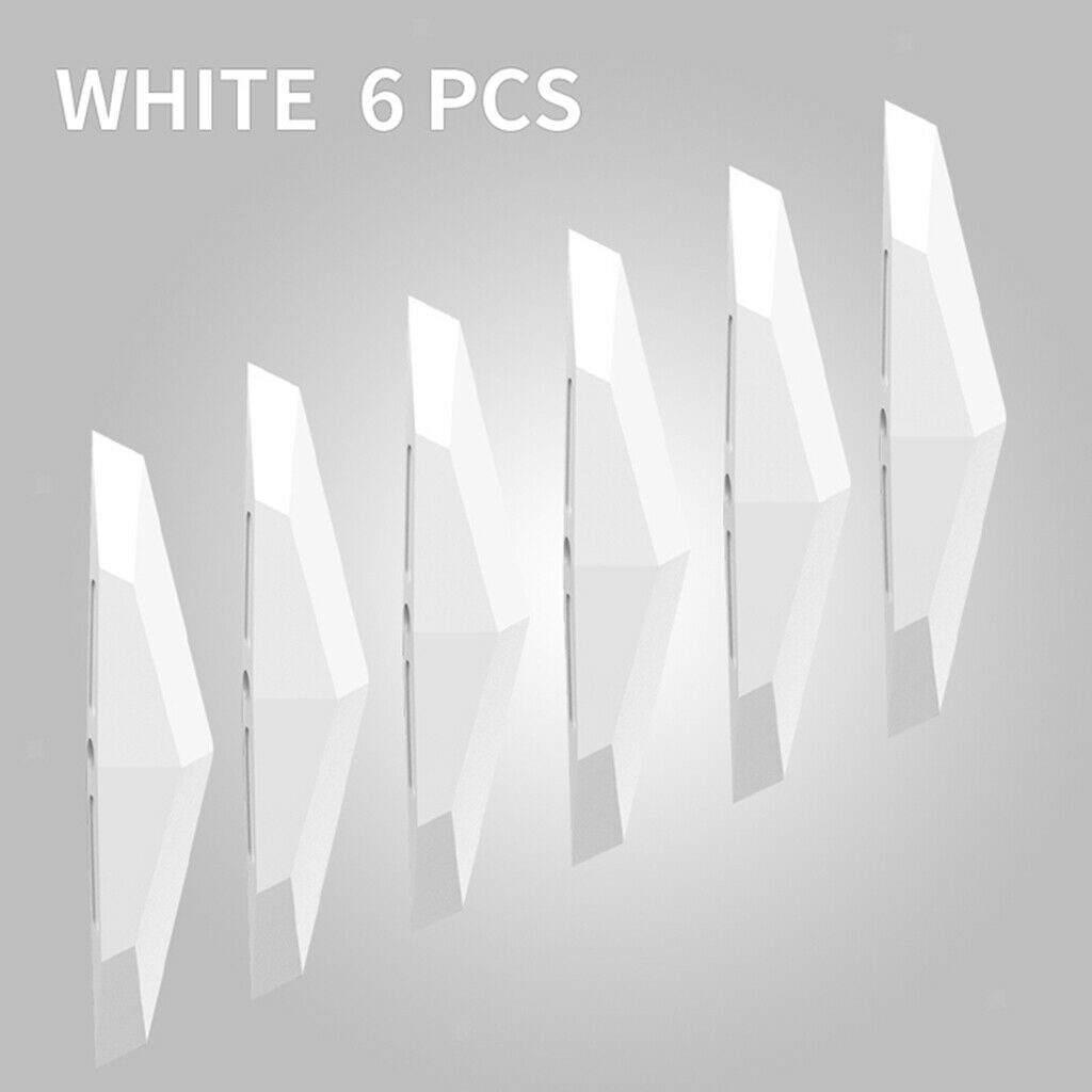 6pcs Car Door Anti Collision Bumper Strips Stickers with Sound Alarm White