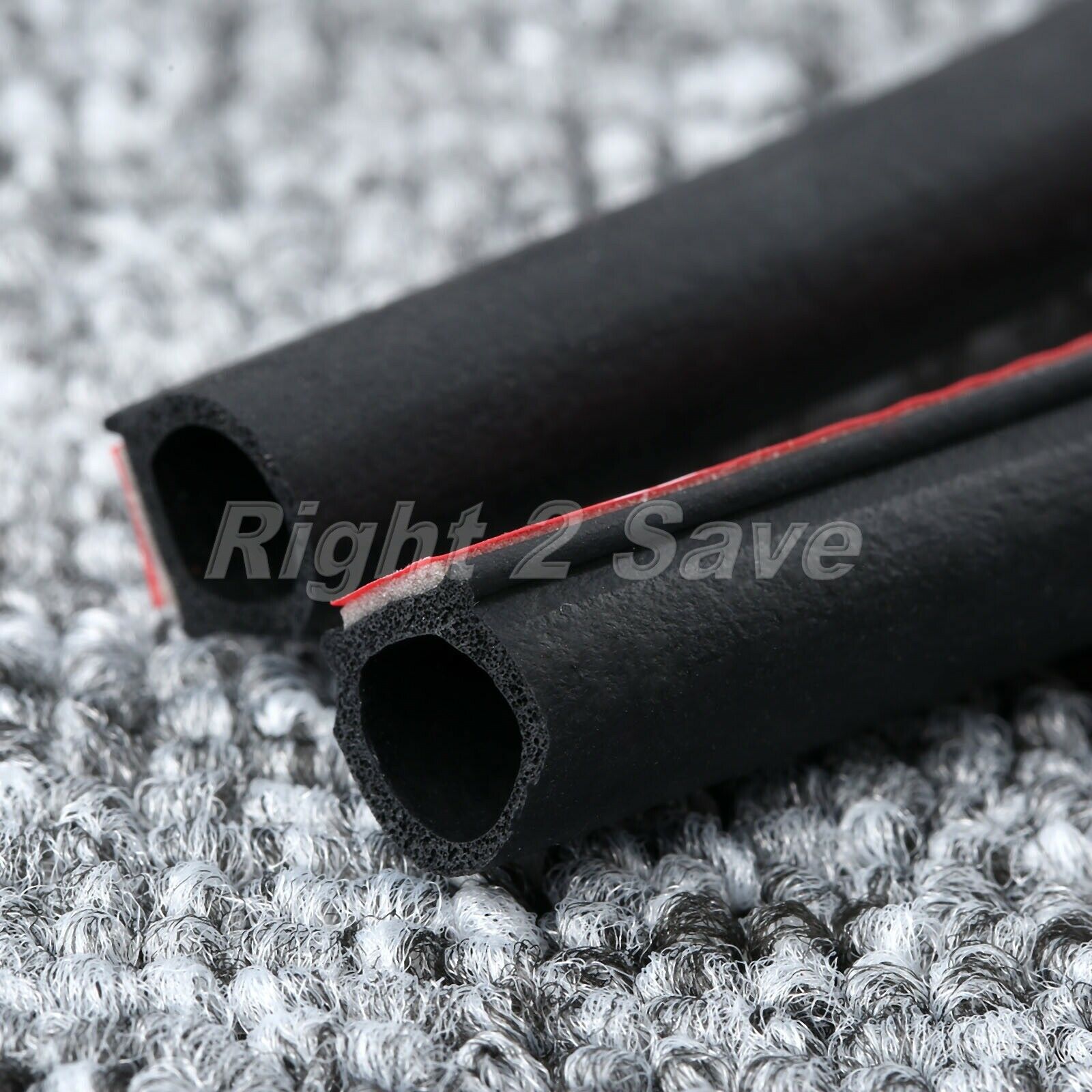 8M Small D-Shape Moulding Black Rubber Strip Car Door Edge Seal Weather-strip