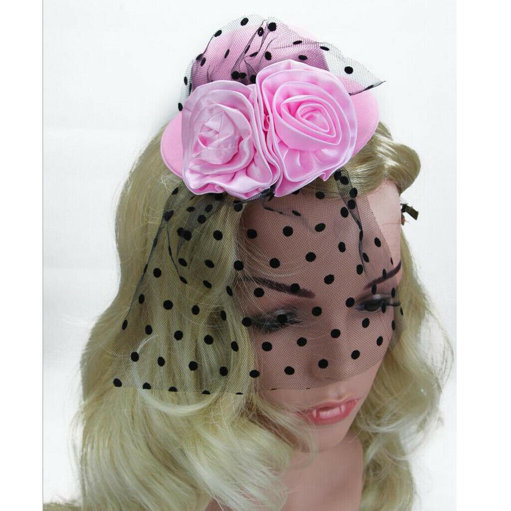 Kids Girls Hats Fascinators Baby Mini Top Hat Hair Clip Style 2-Pink