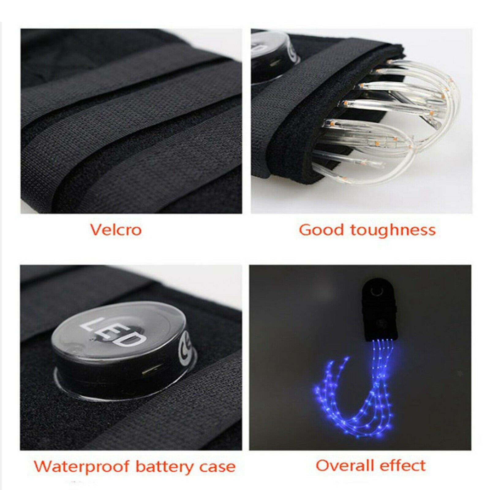 Deluxe Hi-Viz Horse LED Light Equestrian Tail Decorative Lights Lamp Safety Gear