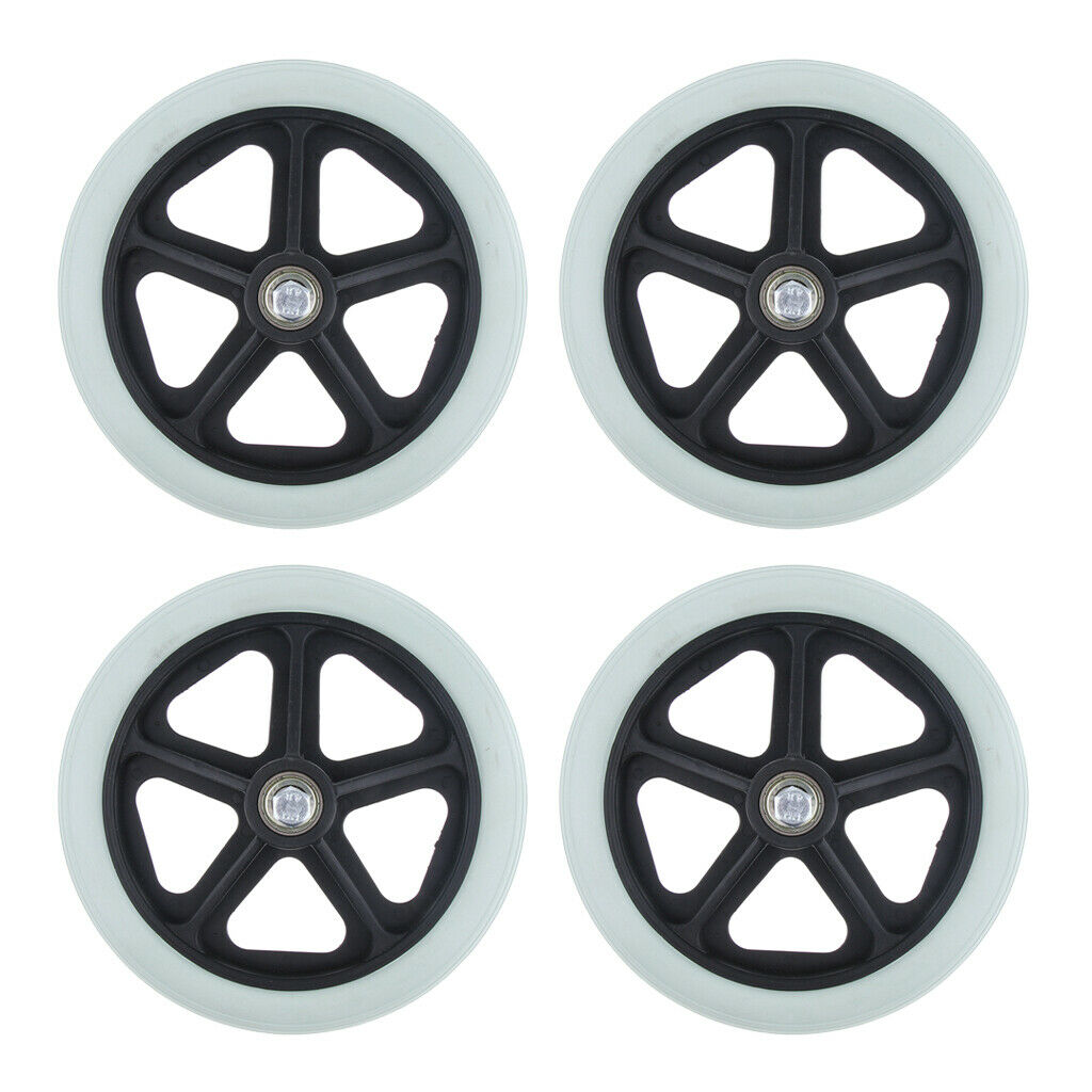 4 Pack Universal Durable 7 Inch Wheels Solid Tires Replacement Scooters