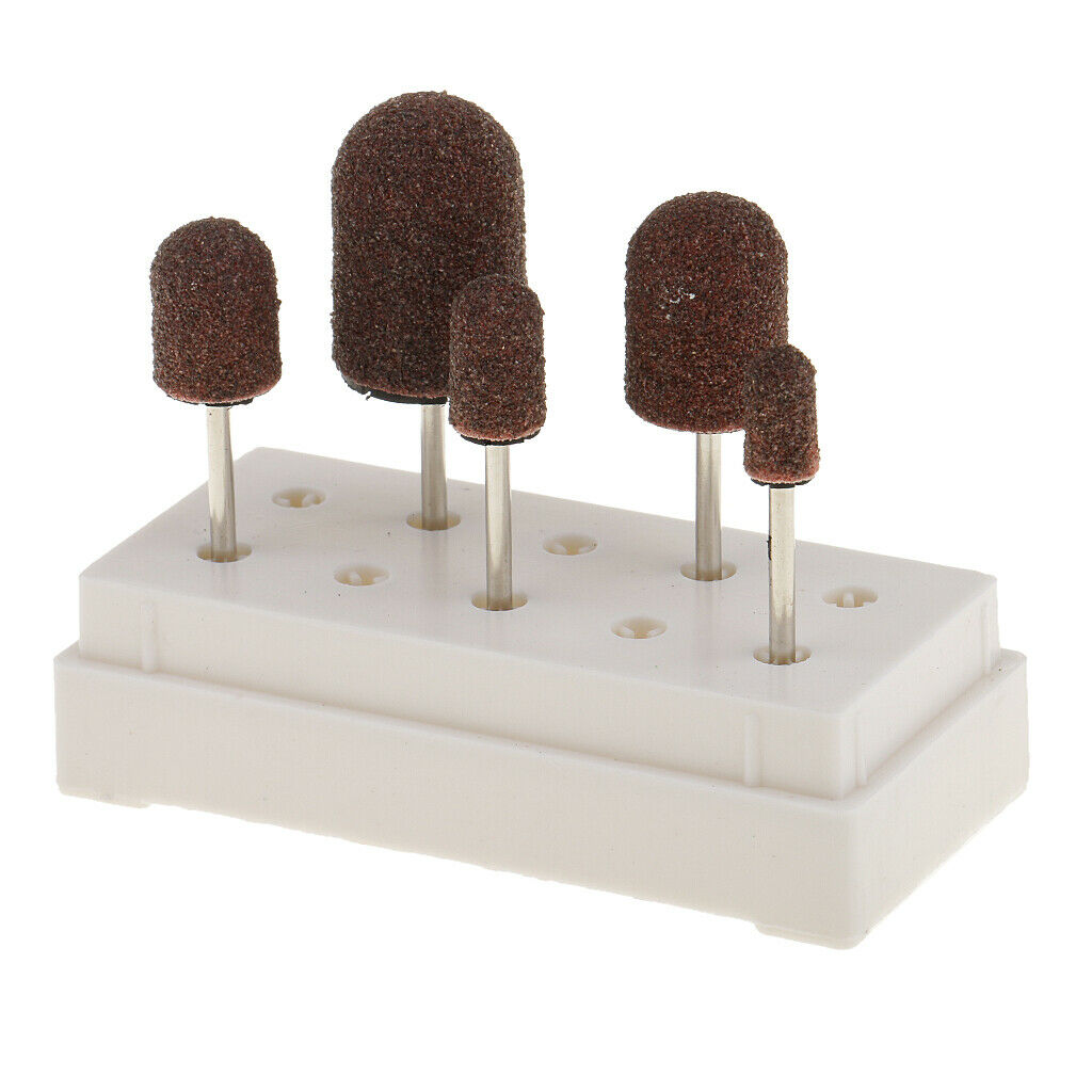 5pcs /set Mandrel Drill Bit For Pedicure Sanding Caps Feet Callus File Tool