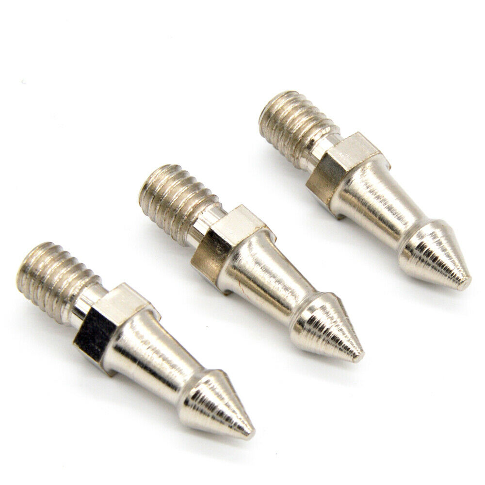 3pcs Metal Short Spikes Kit for 3 / 8inch Screw Type Monopod Tripod