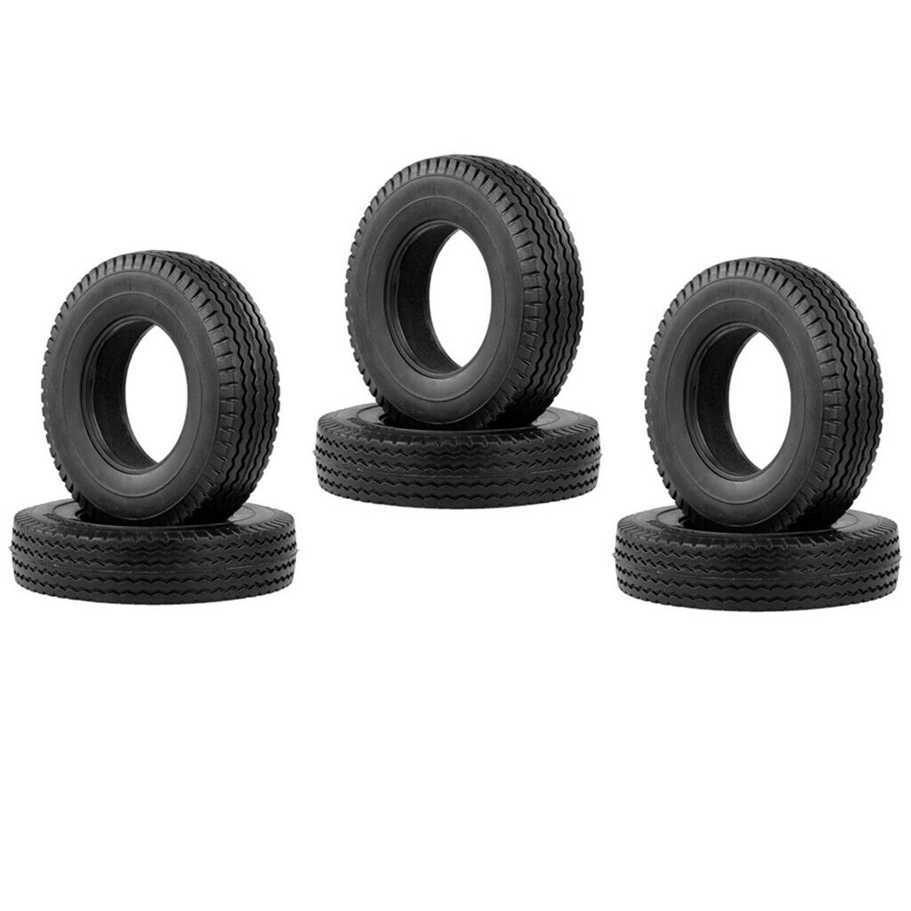6 Pieces 1:14 RC Rock Crawler Rubber Tires Cover Replacements for Tamiya