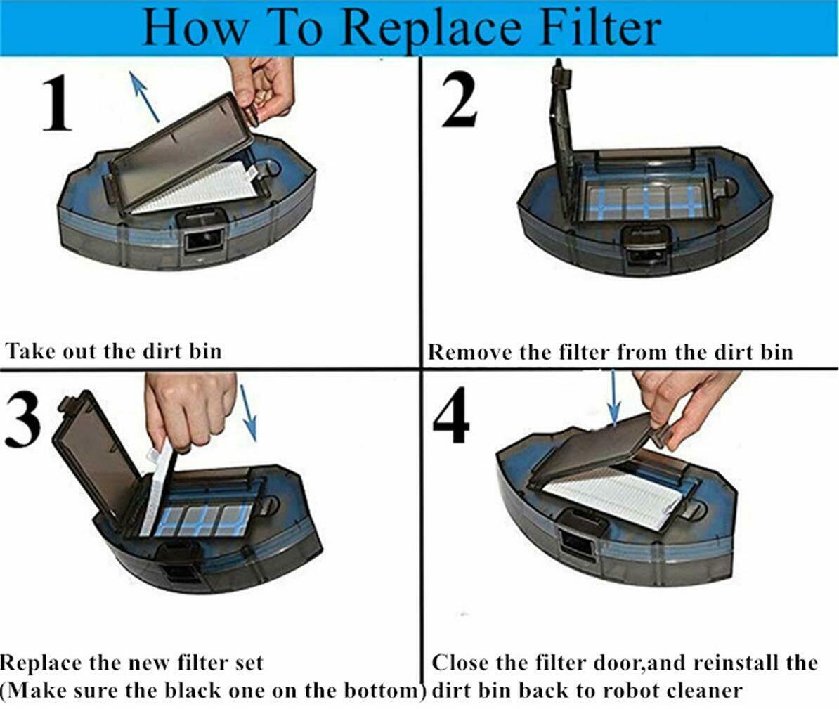 Filter Brush kit For Ecovacs Deebot N79 N79S DN620 DN621 DN622 Robot Vacuum
