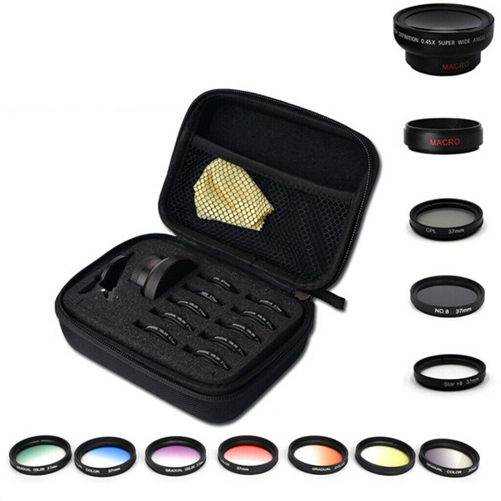 12 in 1 37mm filter phone camera lens CPL filter ND8 STAR