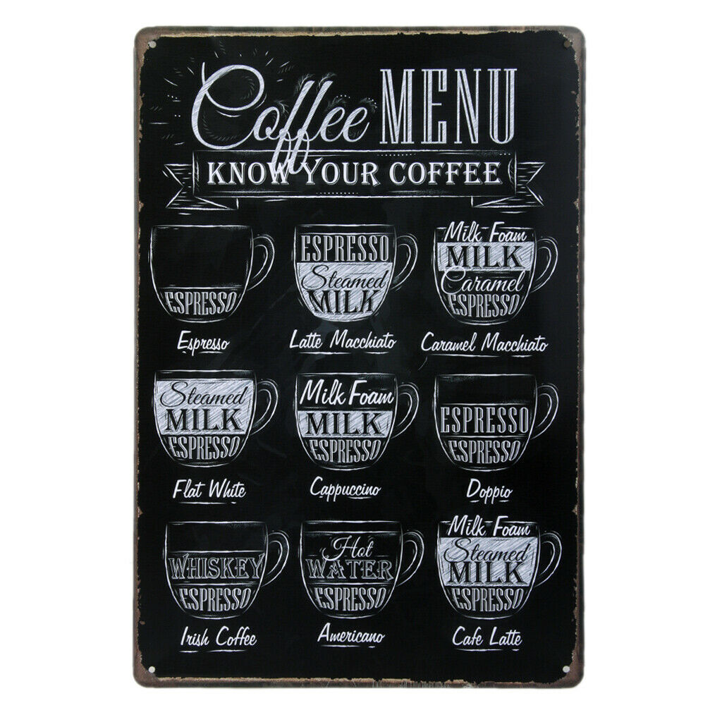 Industrial Tin Wall Decor Sign Bar Pub Club Poster Plaque 20x30cmCoffee #1