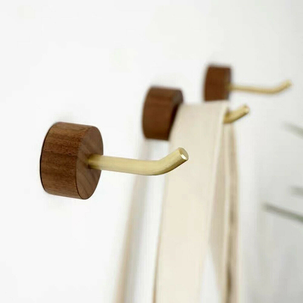 2Pcs Brass Fittings Coat Hook Clothing Hanger Door Wall Storage Rack Accessories